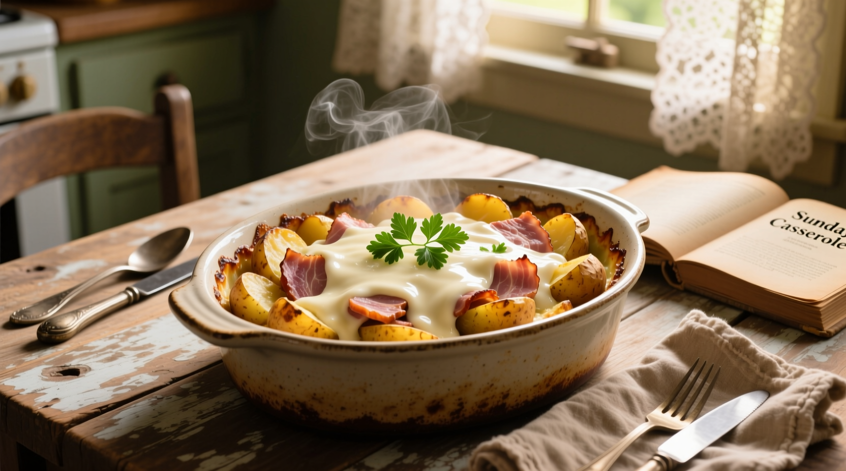 slow cooker potato and ham casserole