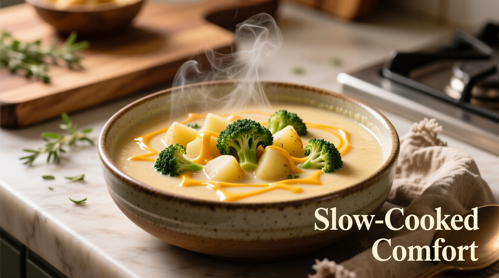 Perfect Slow Cooker Broccoli Cheddar Potato Soup Recipe