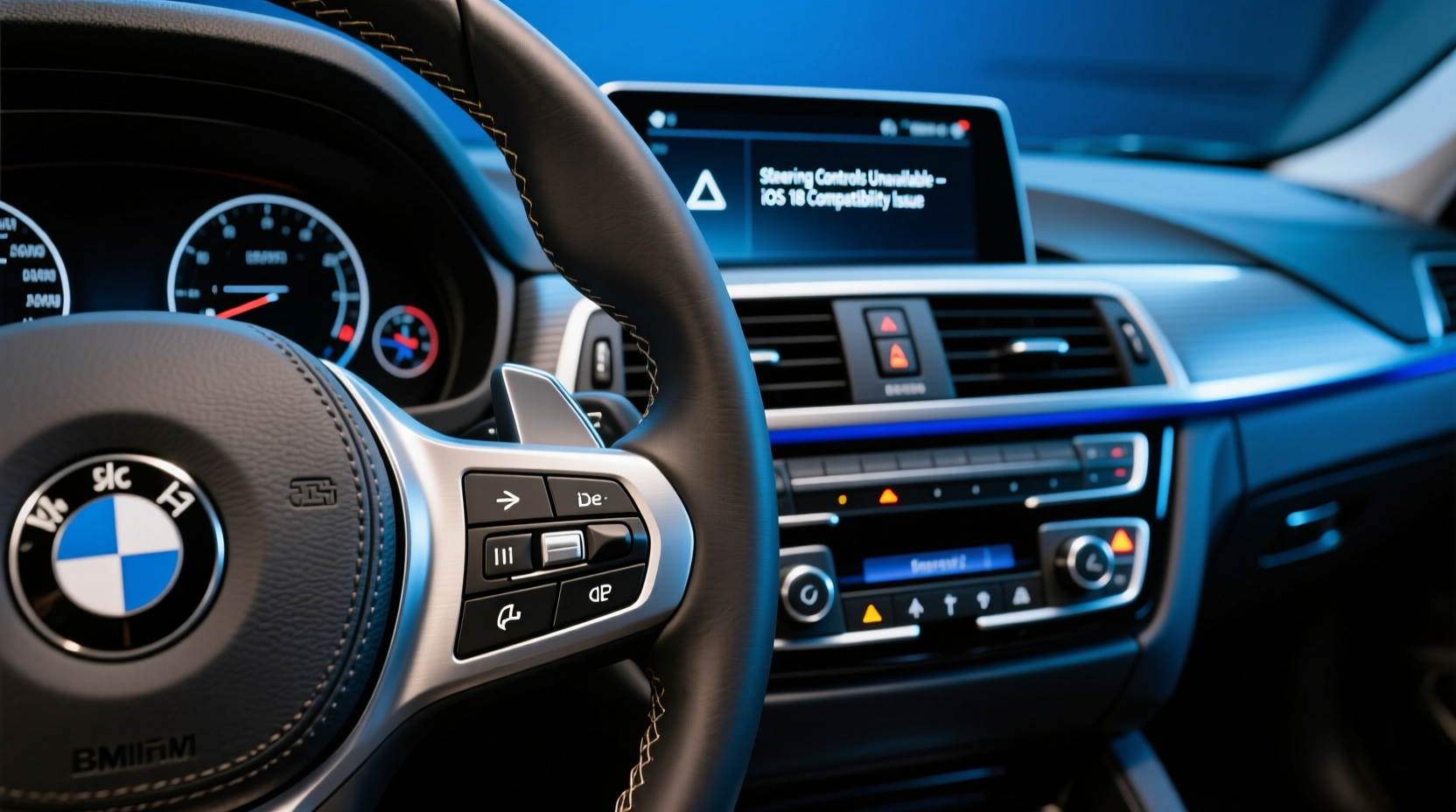 bmw 320d steering controls ios18