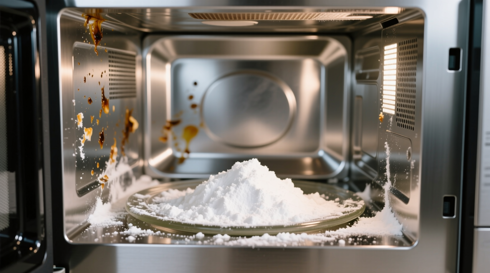 deodorize and clean a microwave with baking soda and wa