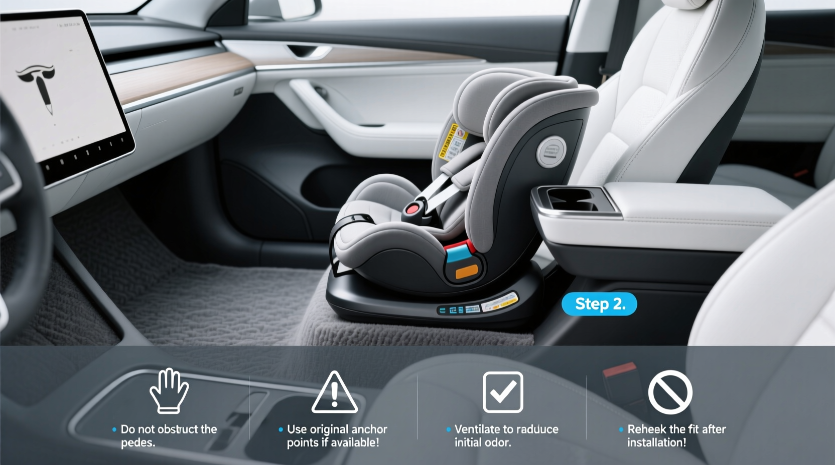 child car seat in smart car