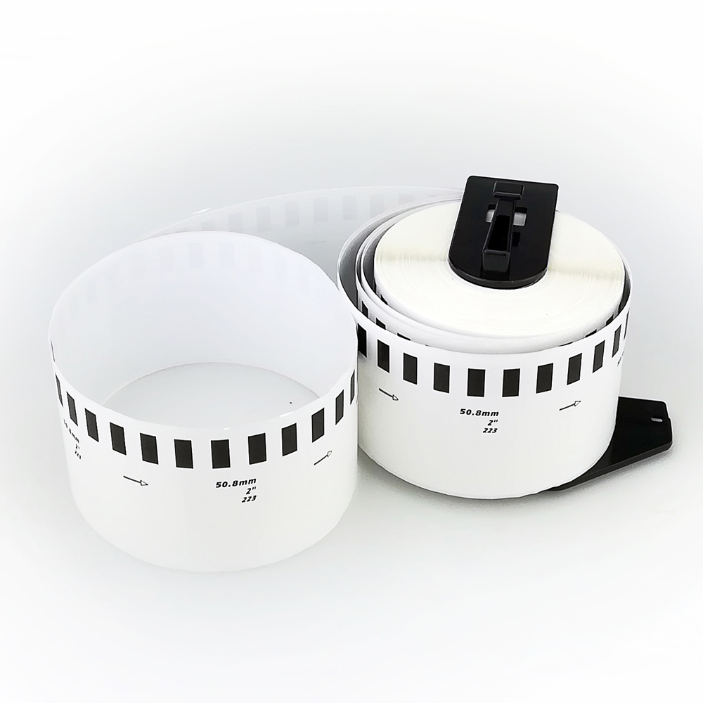 50 mm*30.48m Co<i></i>ntinuous White Paper Tape compatible brother labels DK22223  dk2223