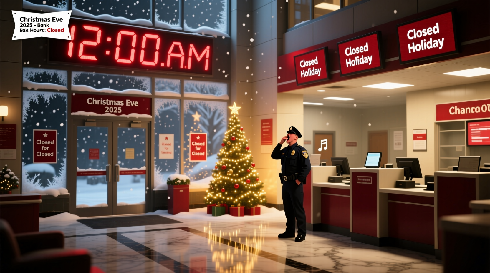 is the banks open on christmas eve