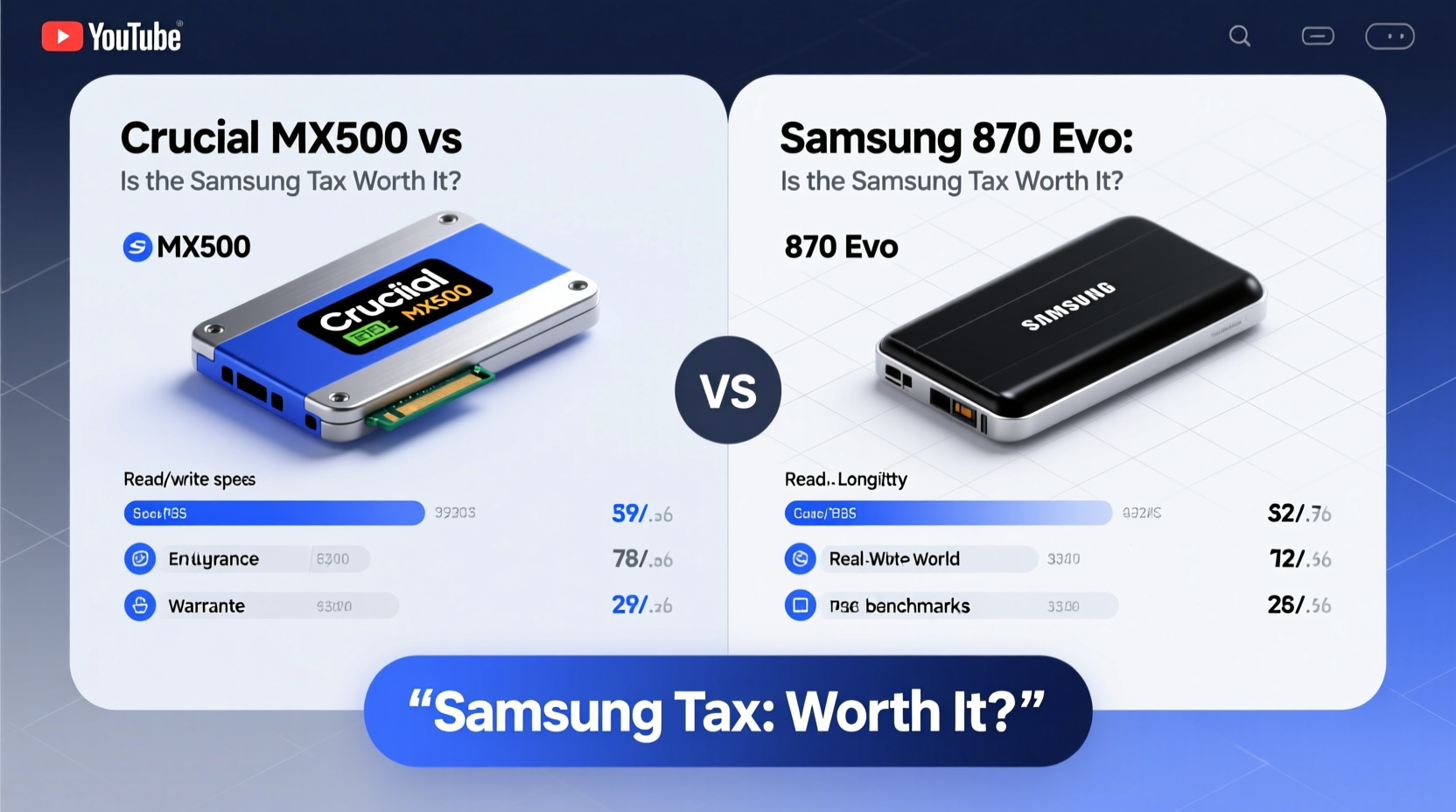 Crucial Mx500 Vs Samsung 870 Evo Is The Samsung Tax Really Worth It