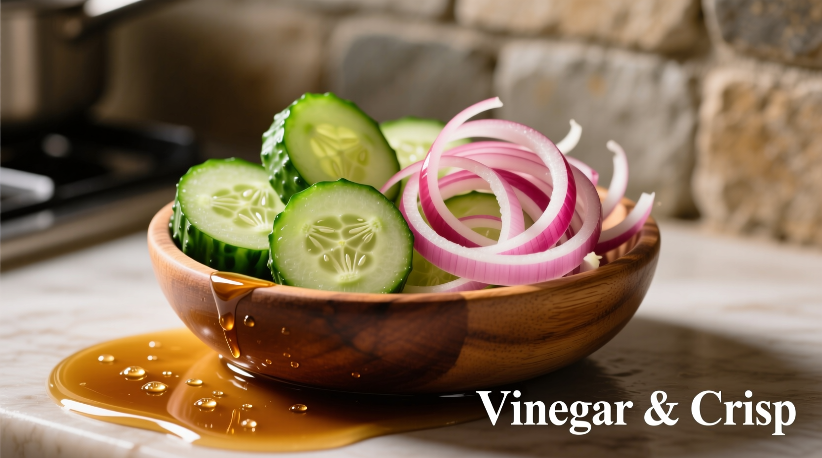 cucumber and onion and vinegar