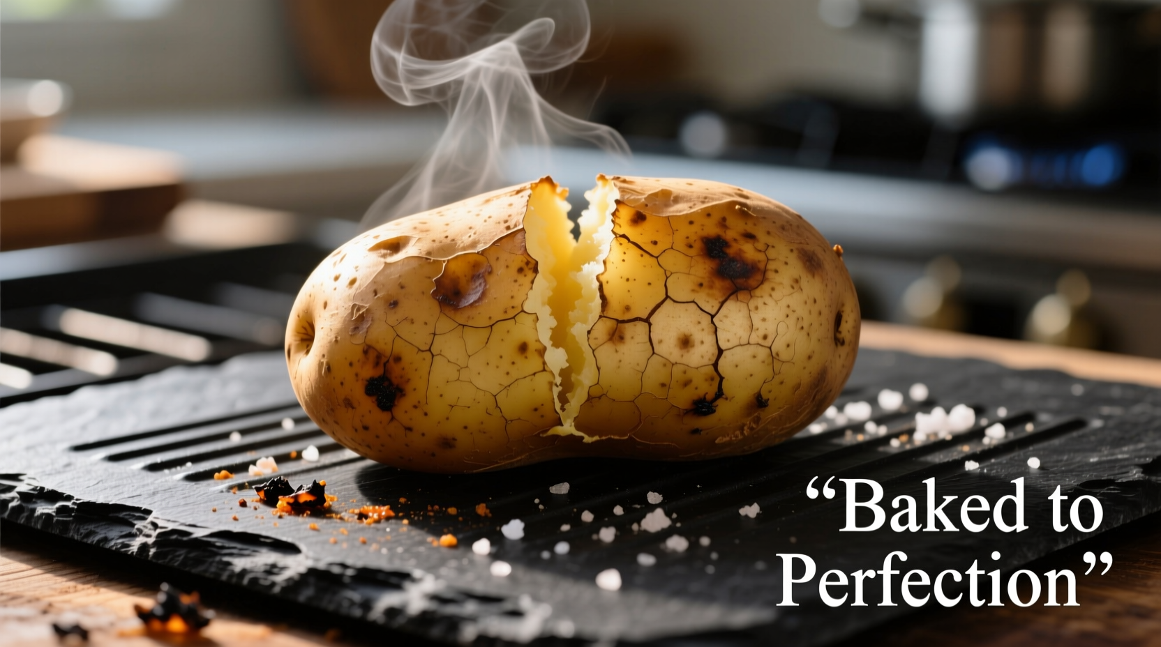 baked potato on blackstone