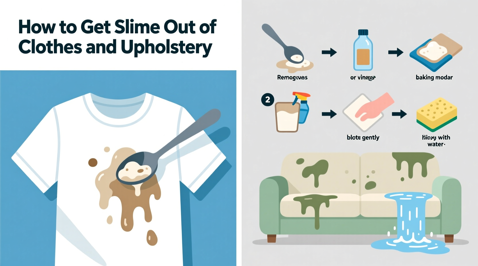 how to get slime out of clothes and upholstery