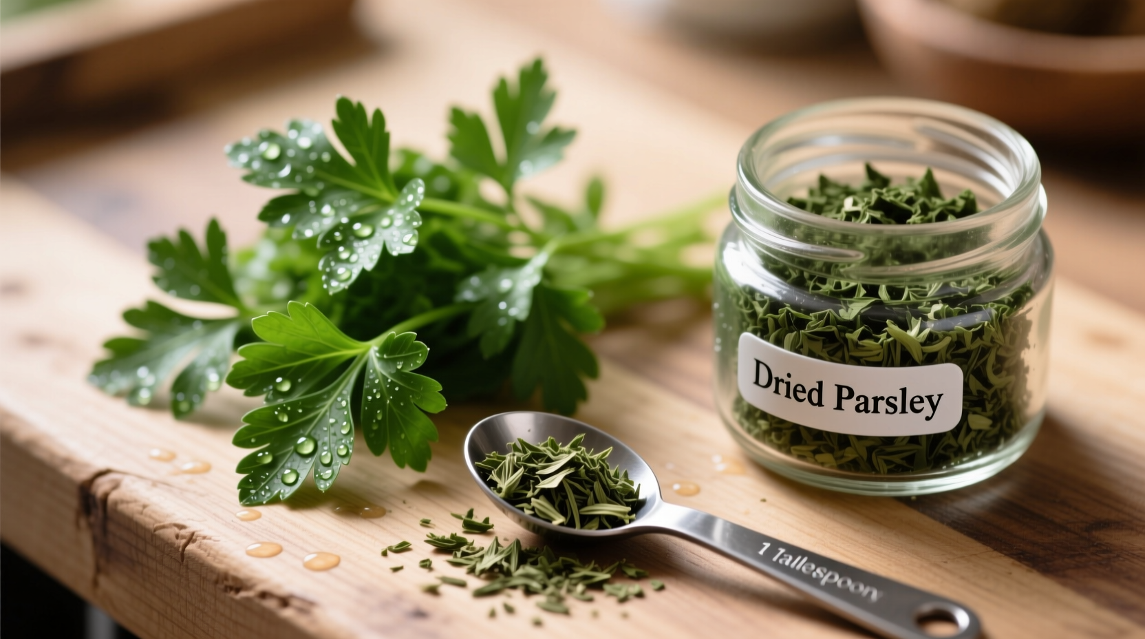 1 4 cup fresh parsley to dried