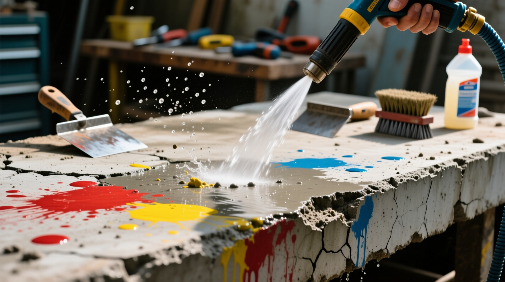 how to get spray paint off concrete