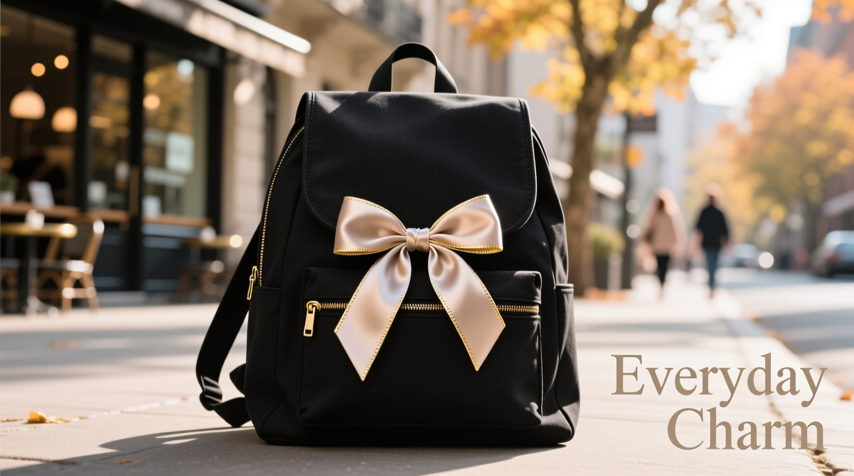 stylish tips to accessorize a simple backpack with a bow for everyday charm
