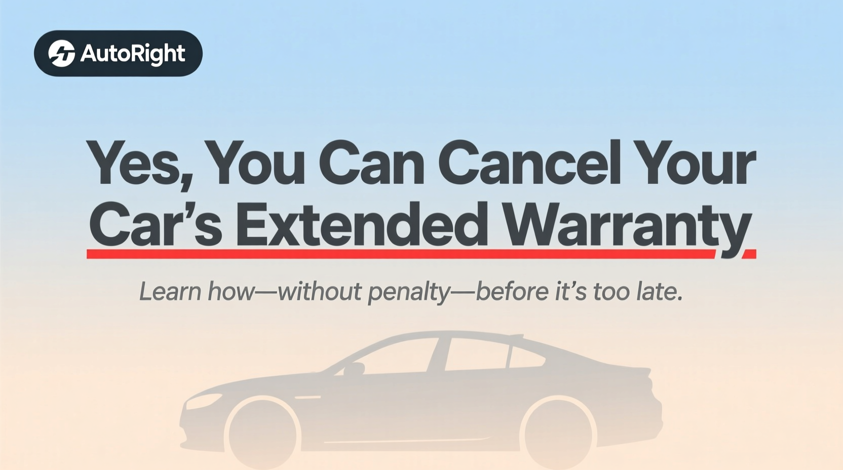 can i cancel my extended warranty on my car
