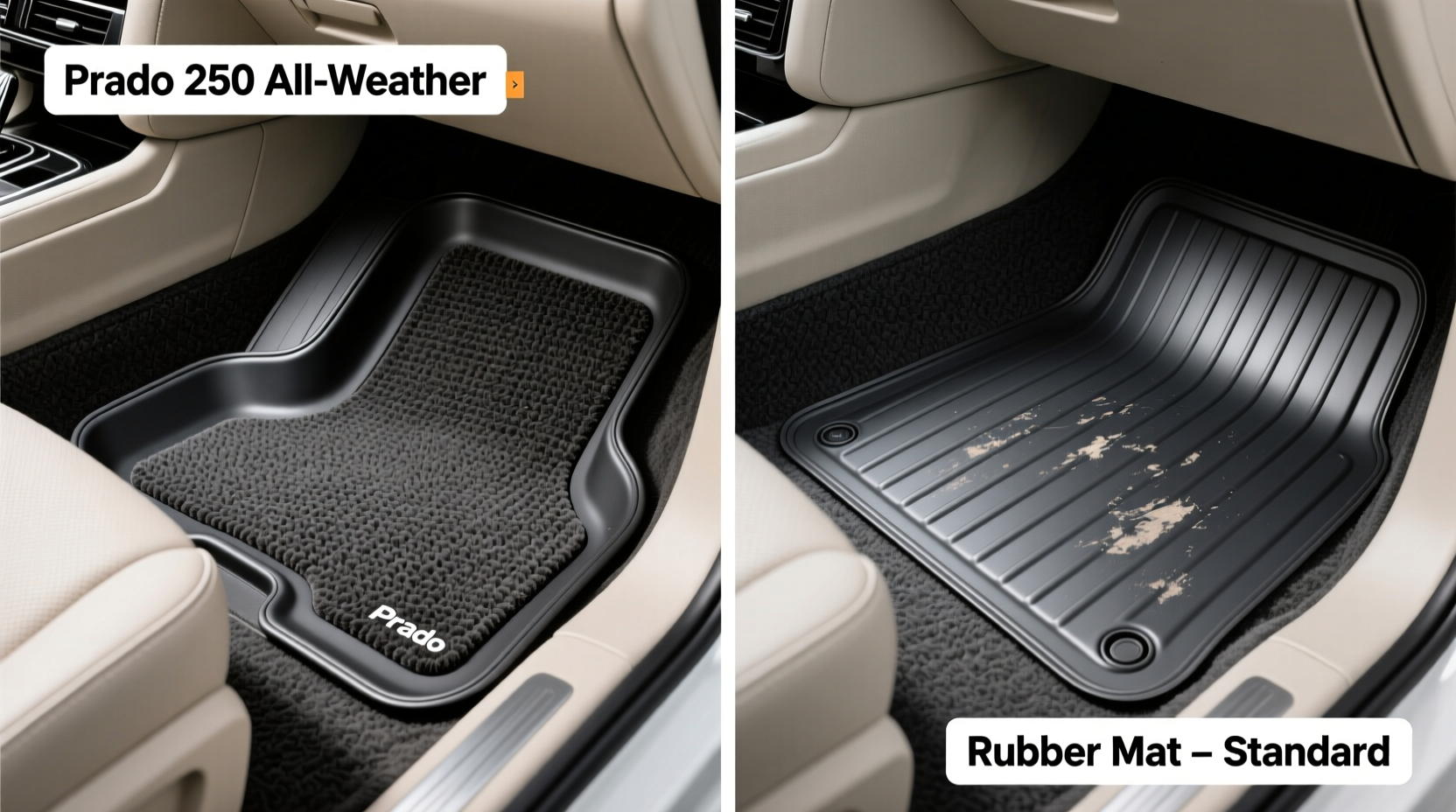 Prado 250 All-Weather vs Rubber Mats: Which Protects Better?