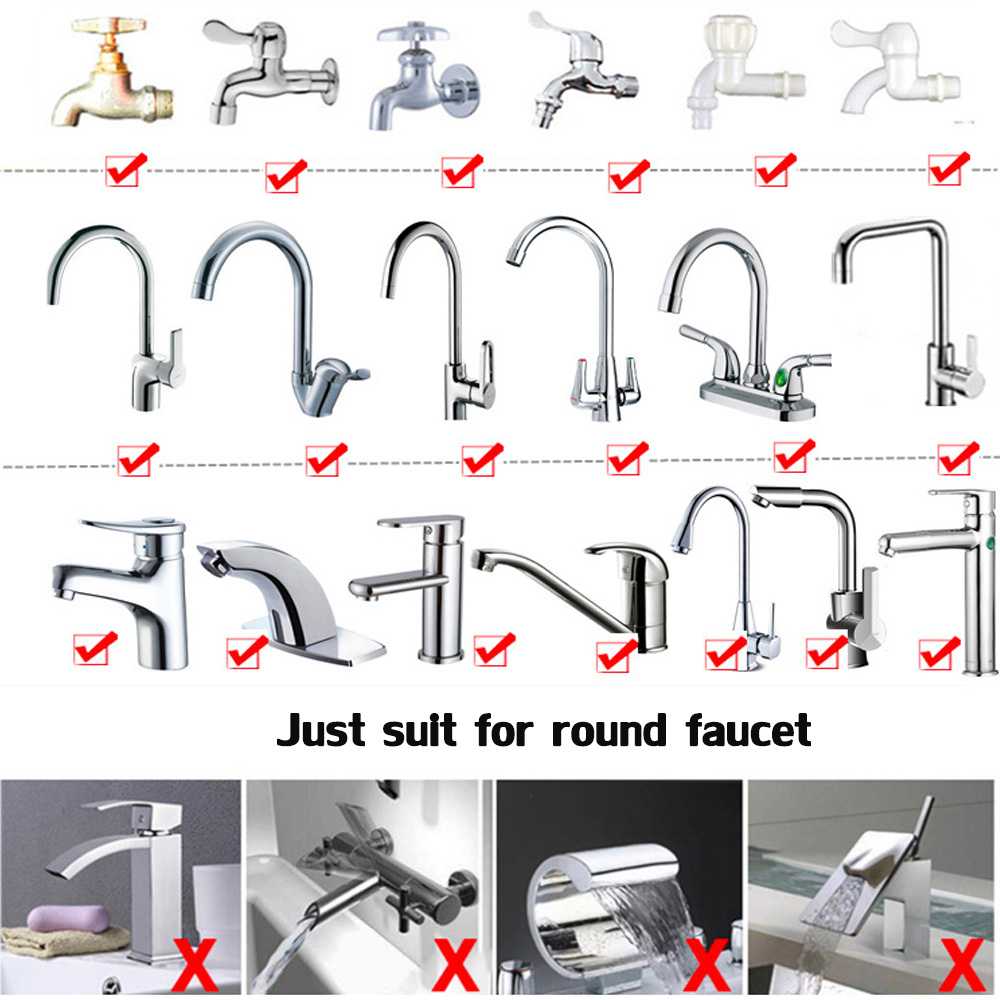 360 Degree Rotatable Kitchen Faucet Extender Plastic Rotating Faucet Extender Hand Washing Water Saving High Pressure Nozzle Tap
