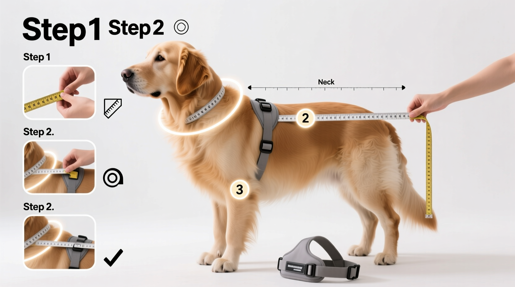 step by step guide how to accurately measure your dog for a comfortable step in harness