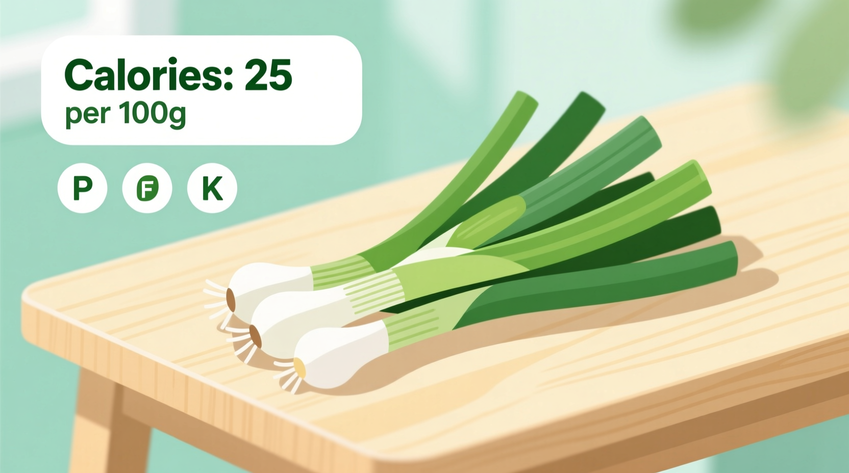 calories in green onion