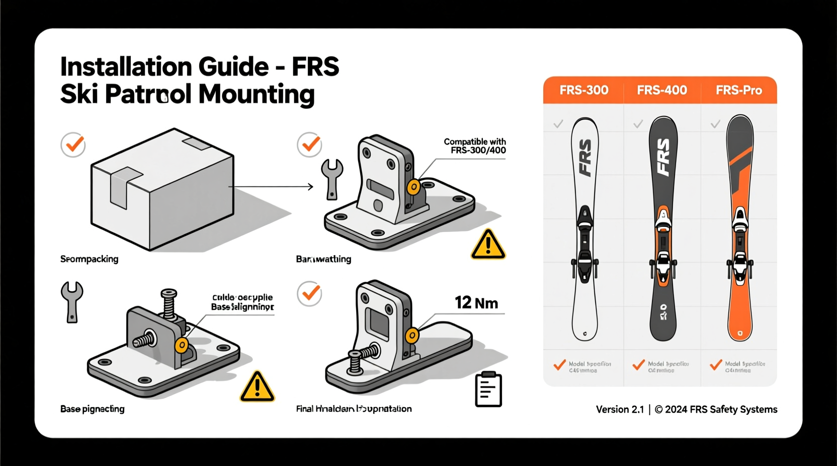 frs ski patrol mounting