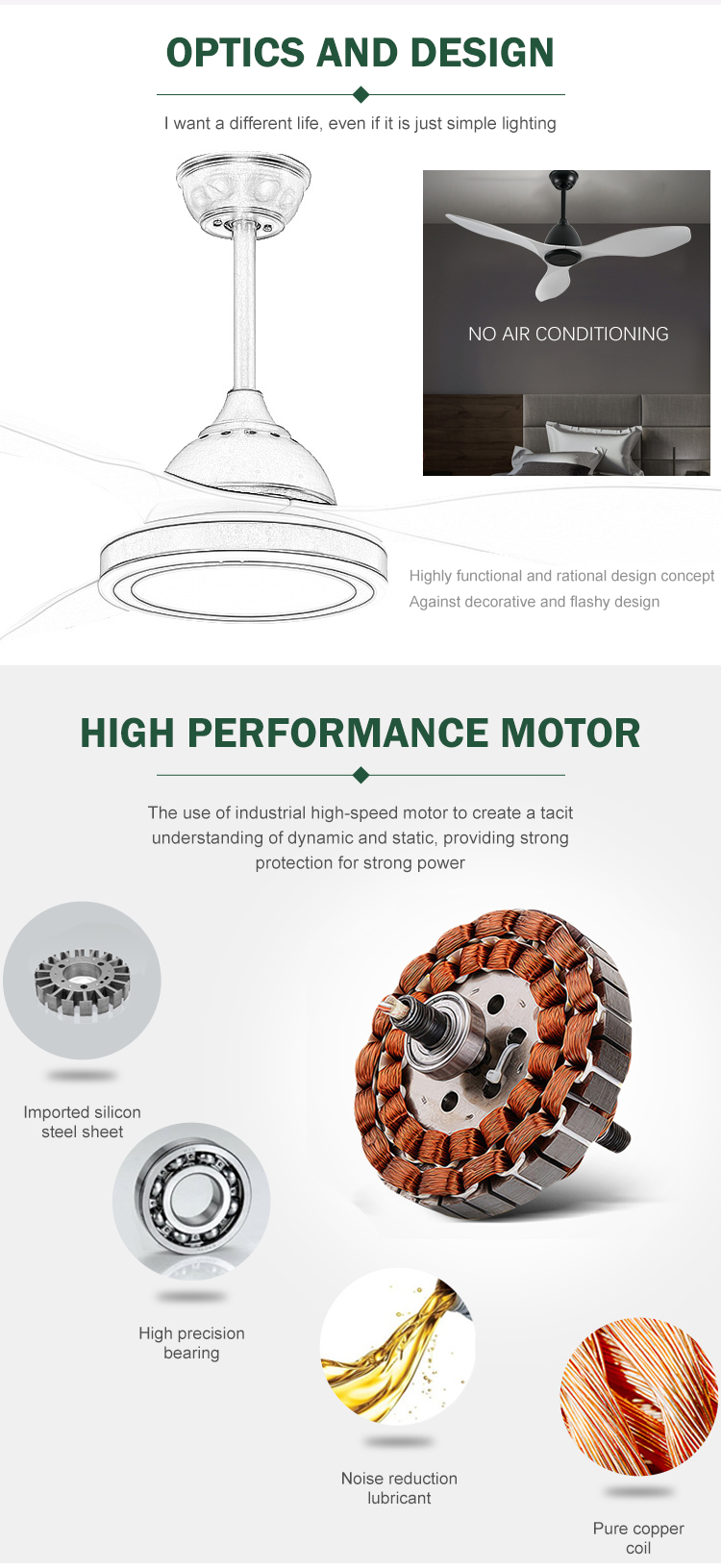 Breezelux wholesale Cheap Price Quickly Delivery Modern Simple Flush Mounted PC Remote Control Led Ceiling Fans