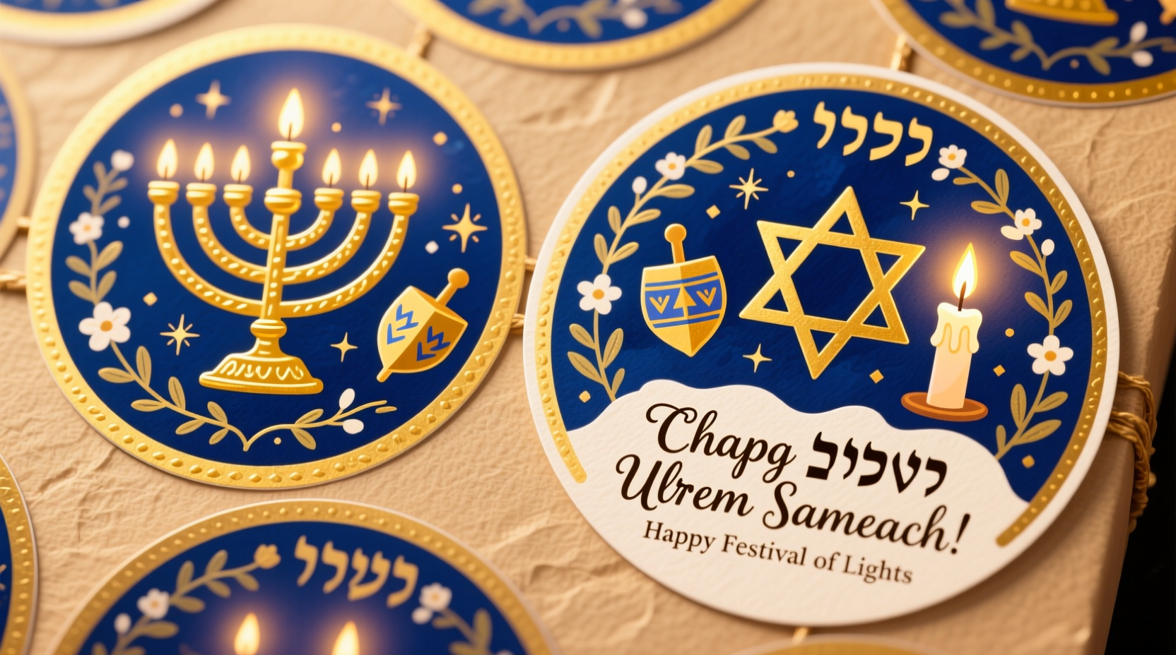 hanukkah gift labels festive stickers tags to spread joy