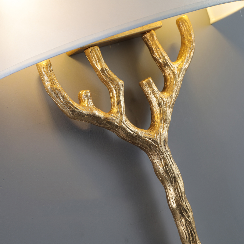 New Chinese Art Creative copper branch wall lamp
