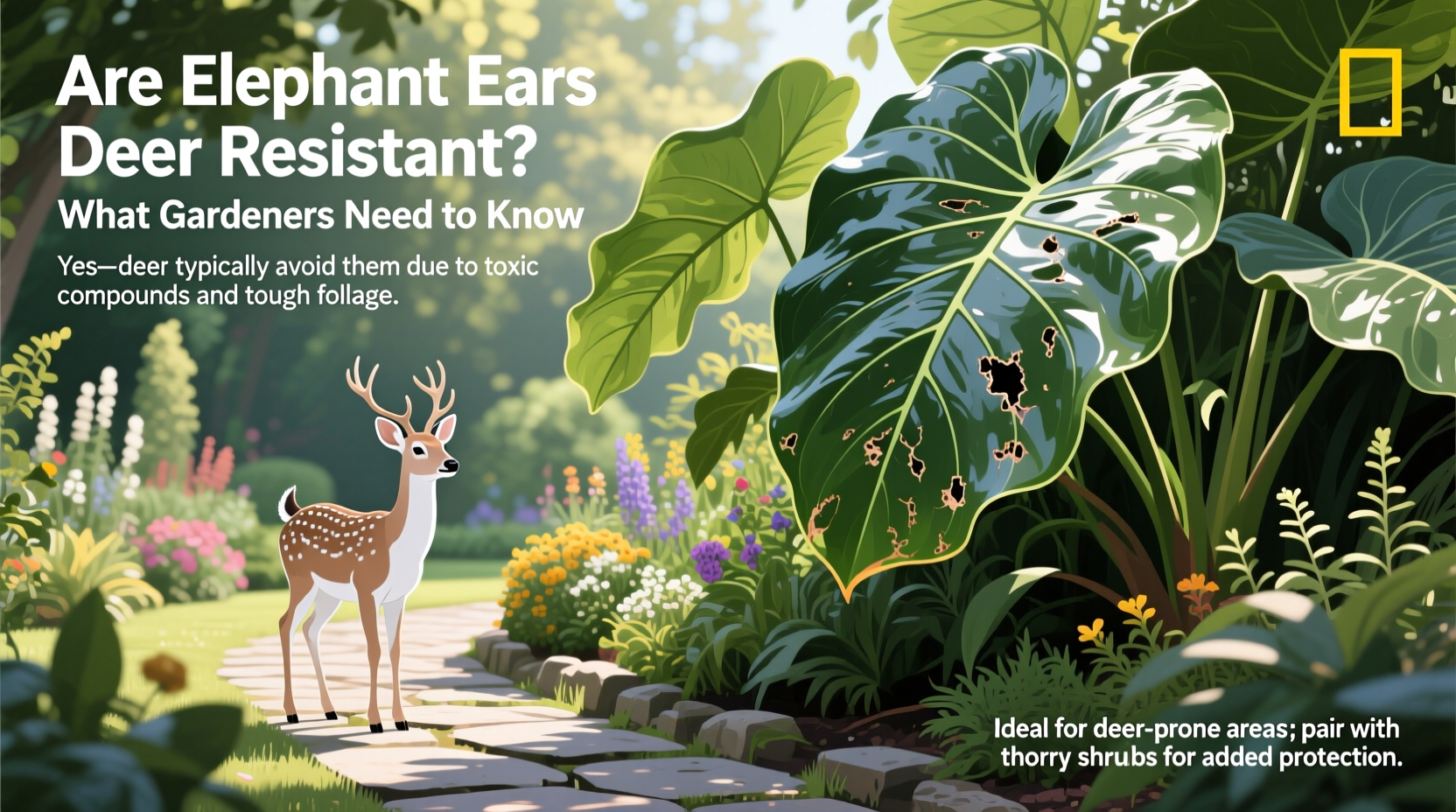 are elephant ears deer resistant