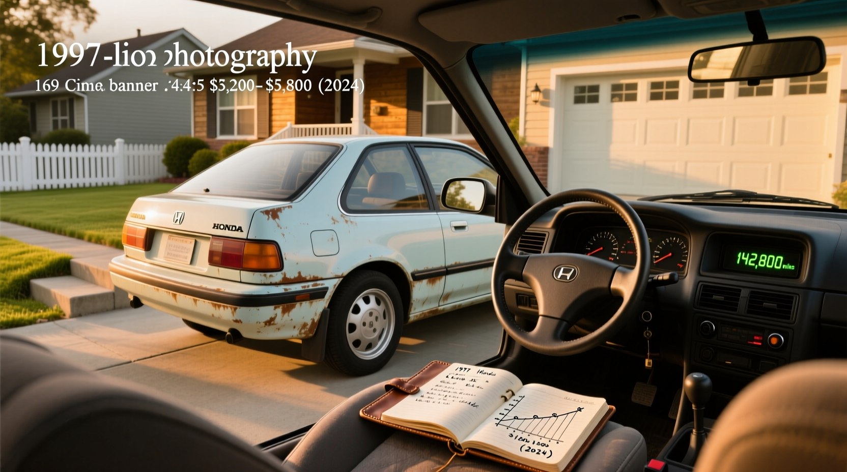 1997 Honda Civic DX hatchback parked on city street