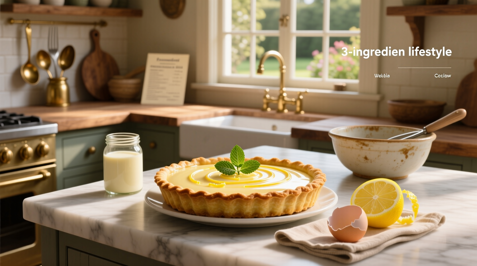 3 ingredient lemon pie with condensed milk