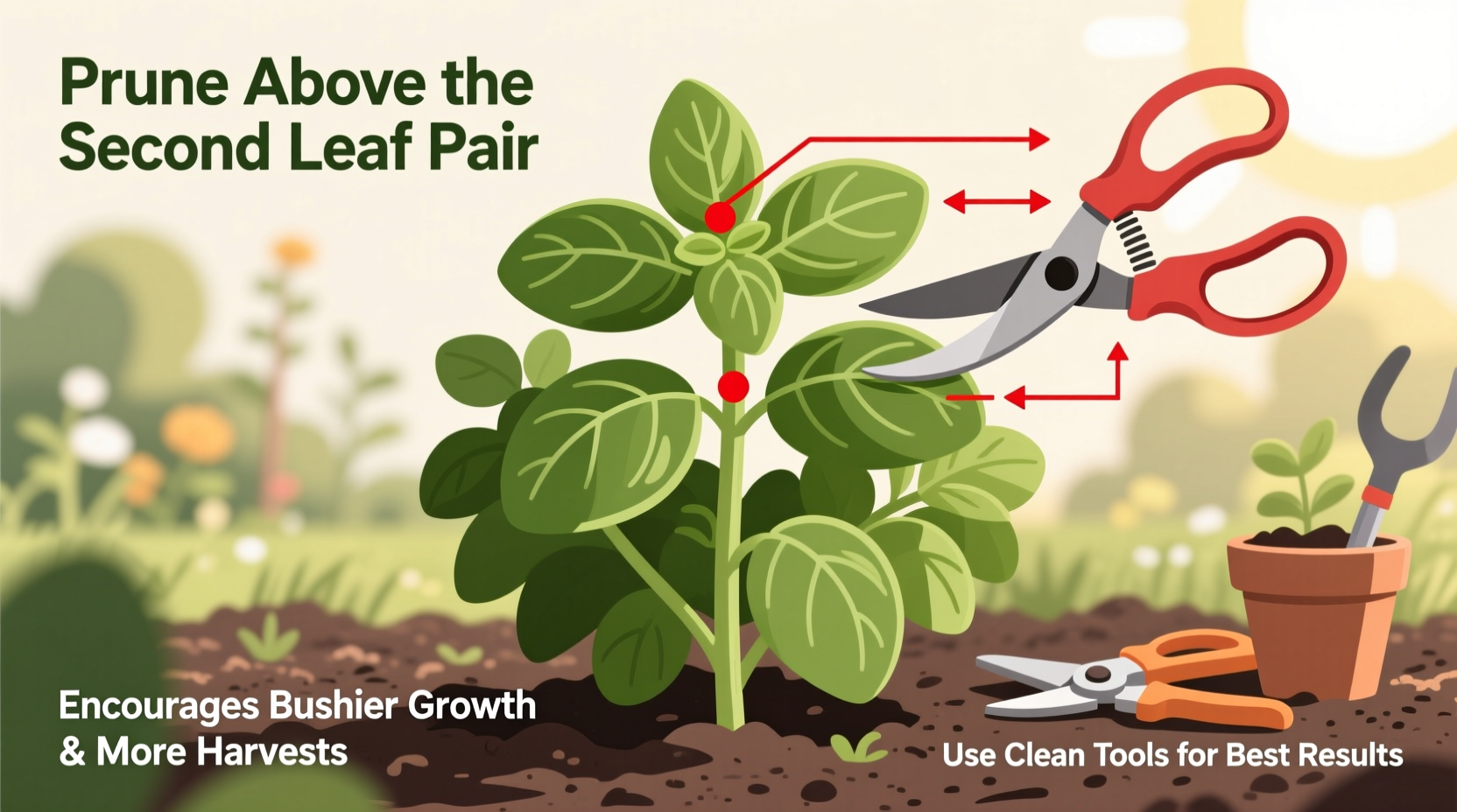 how do you prune a basil plant