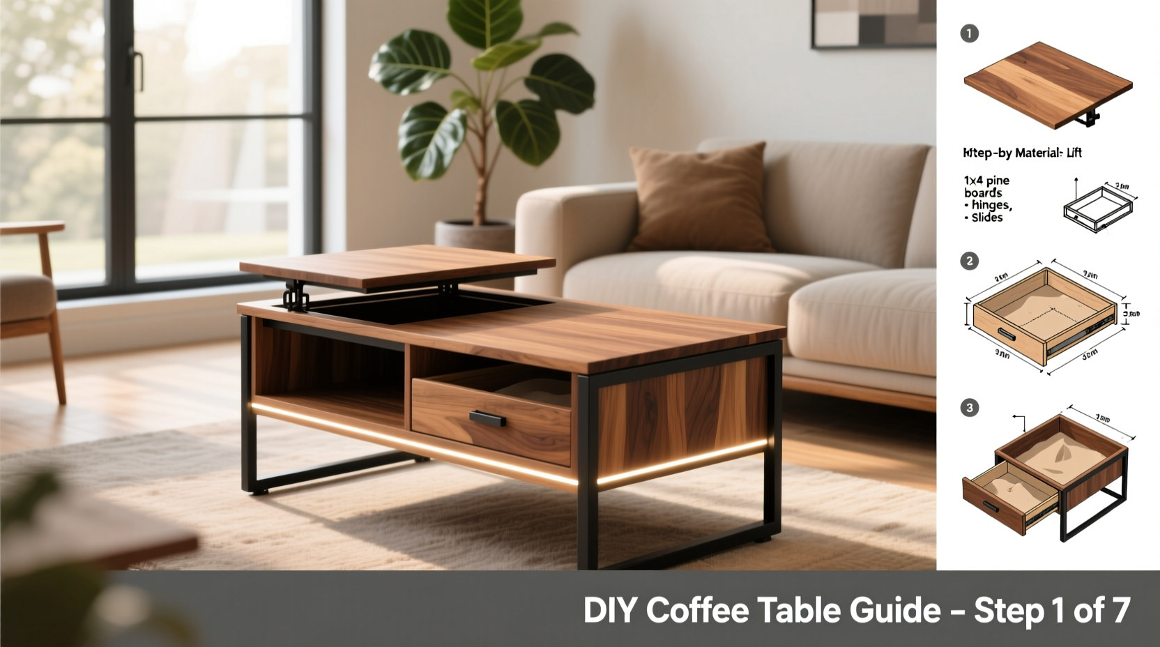 creative diy coffee tables with storage step by step guide for stylish and functional living spaces