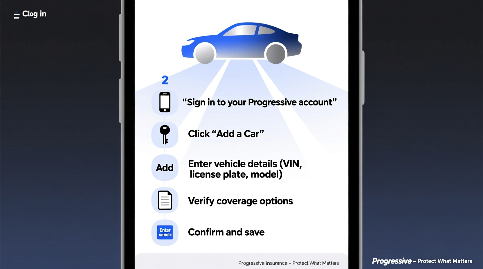 how to add a car to progressive insurance