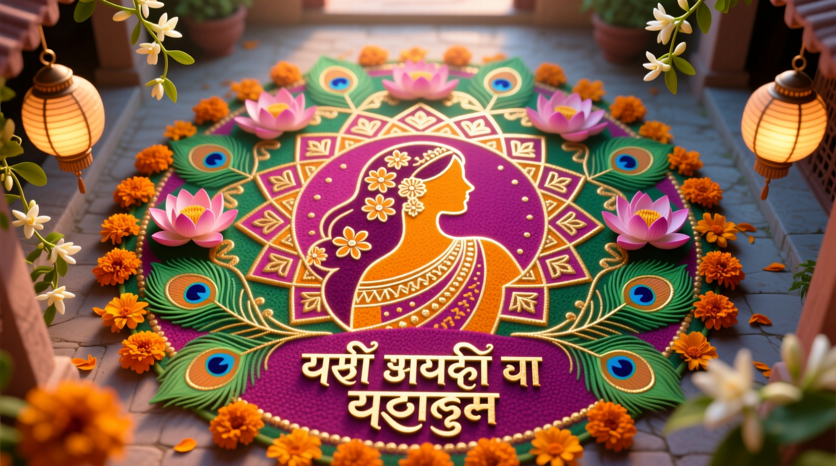 womens day special rangoli designs