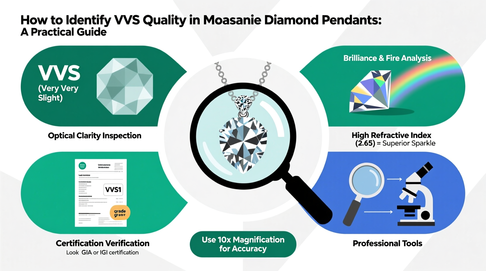 how to identify vvs quality in moissanite diamond pendants a practical guide