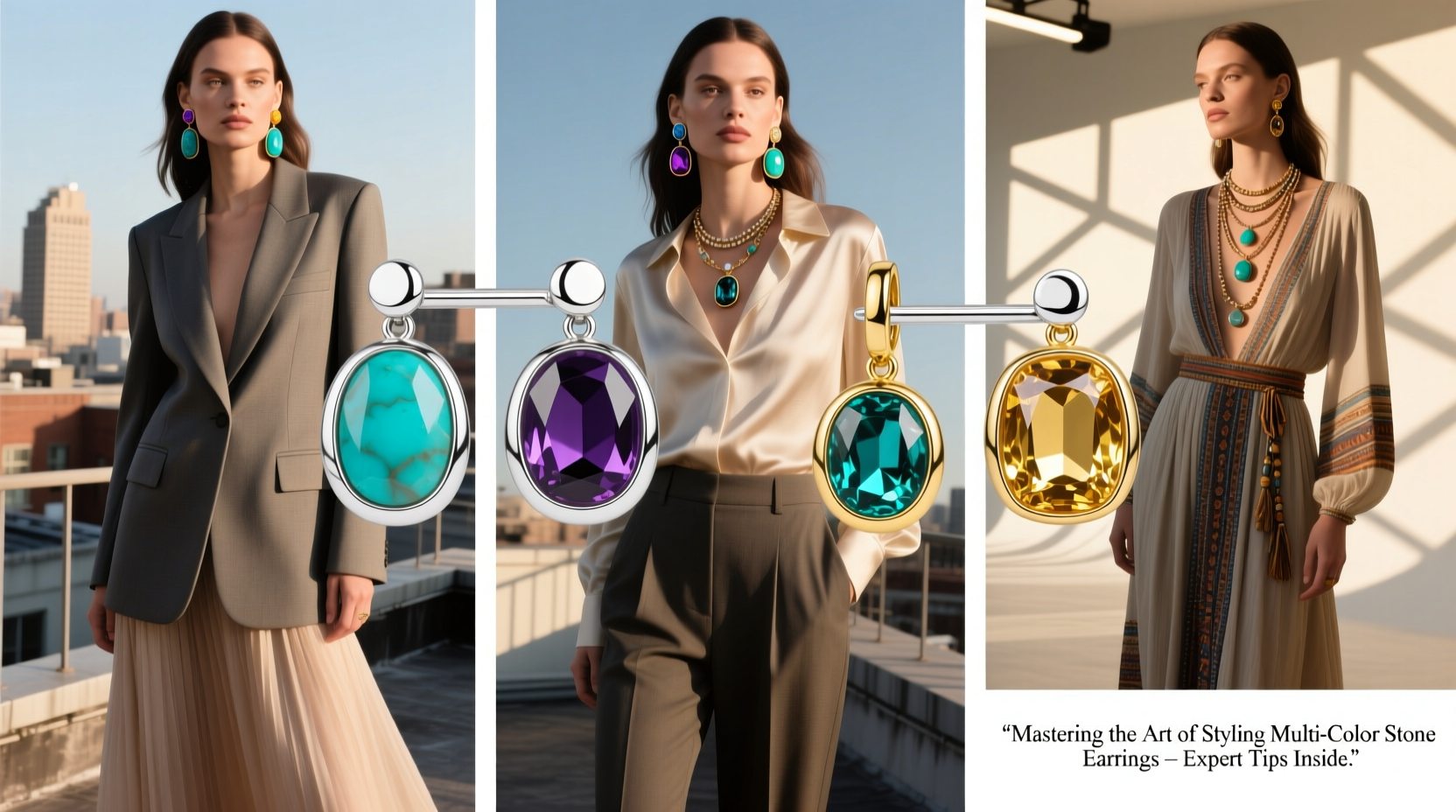 mastering the art of styling multi color stone earrings outfit ideas and expert tips