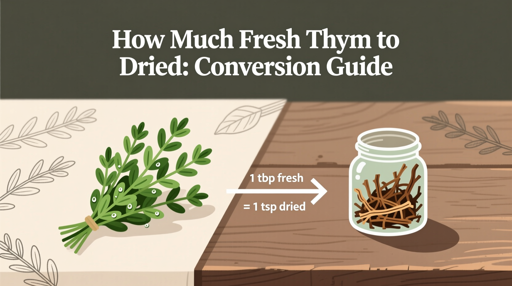 how much fresh thyme to dried