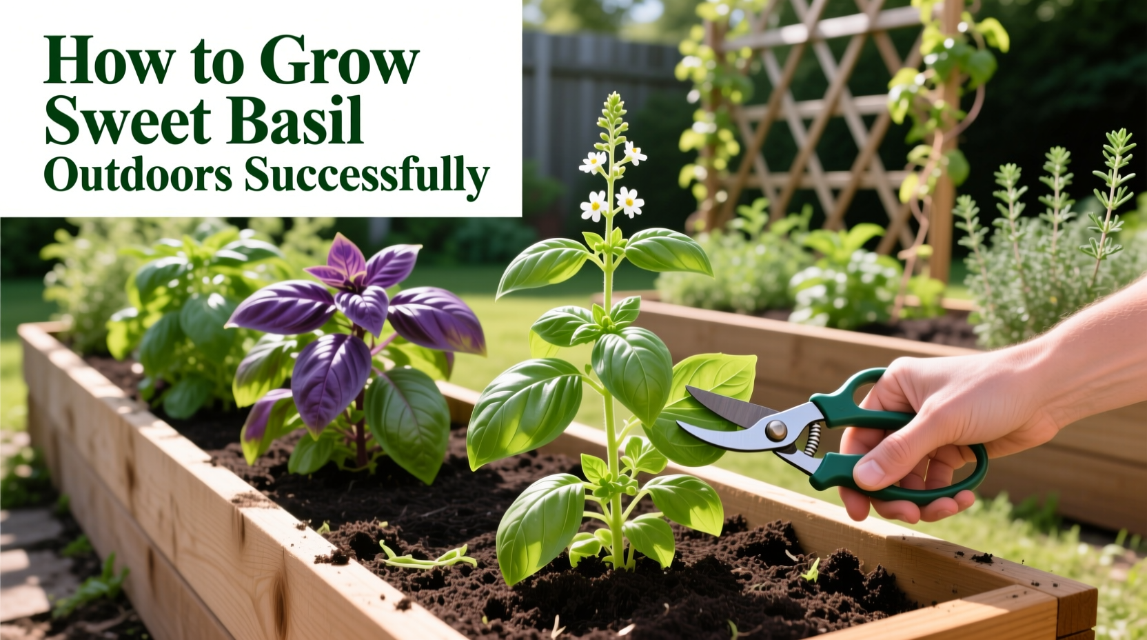 how to grow sweet basil outdoors