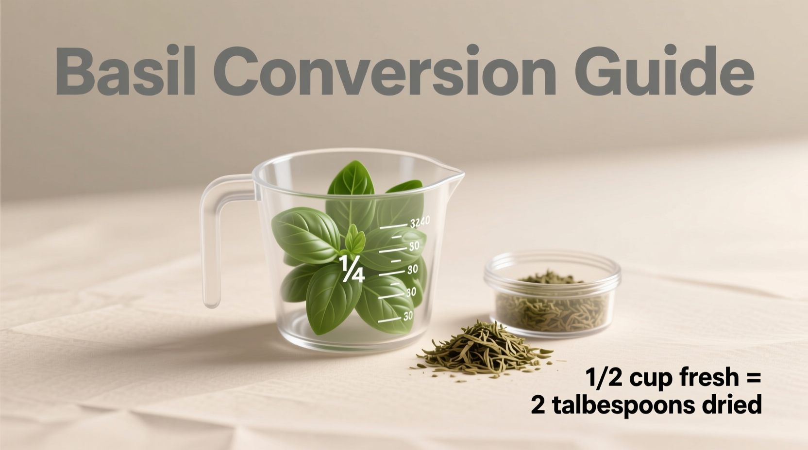 how much dry basil for 1 2 cup fresh