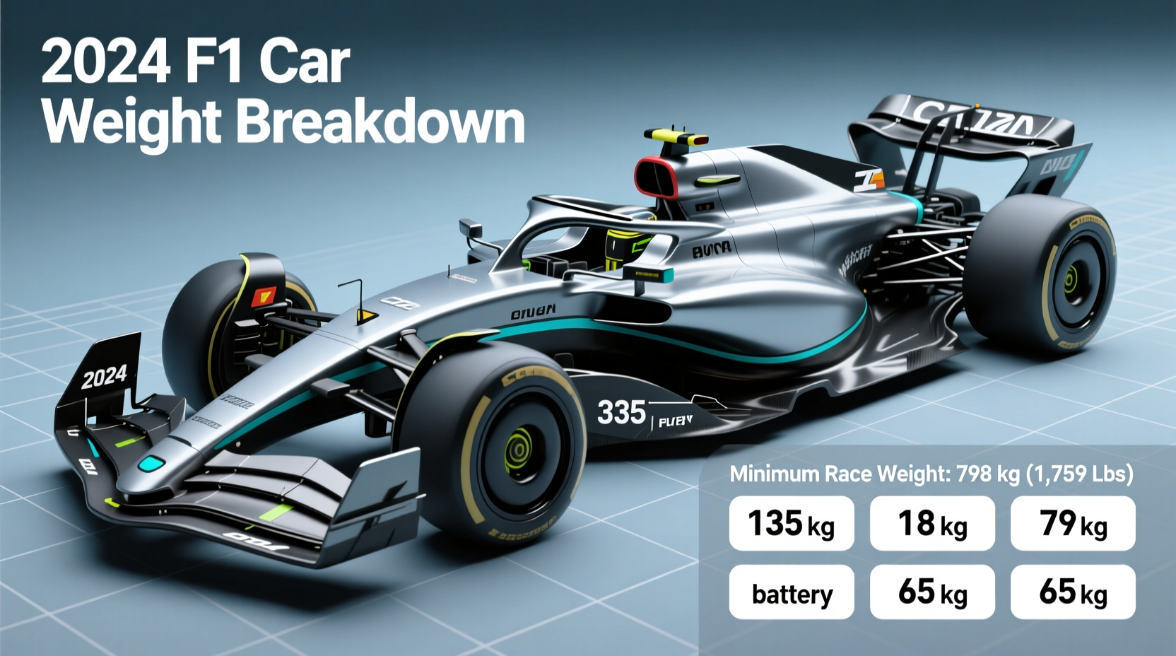 how heavy is a f1 car