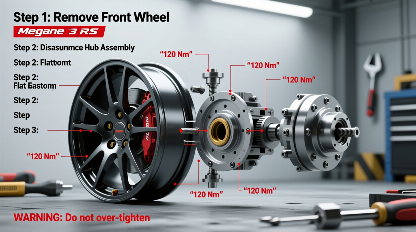 megane 3 rs flat bottom wheel install