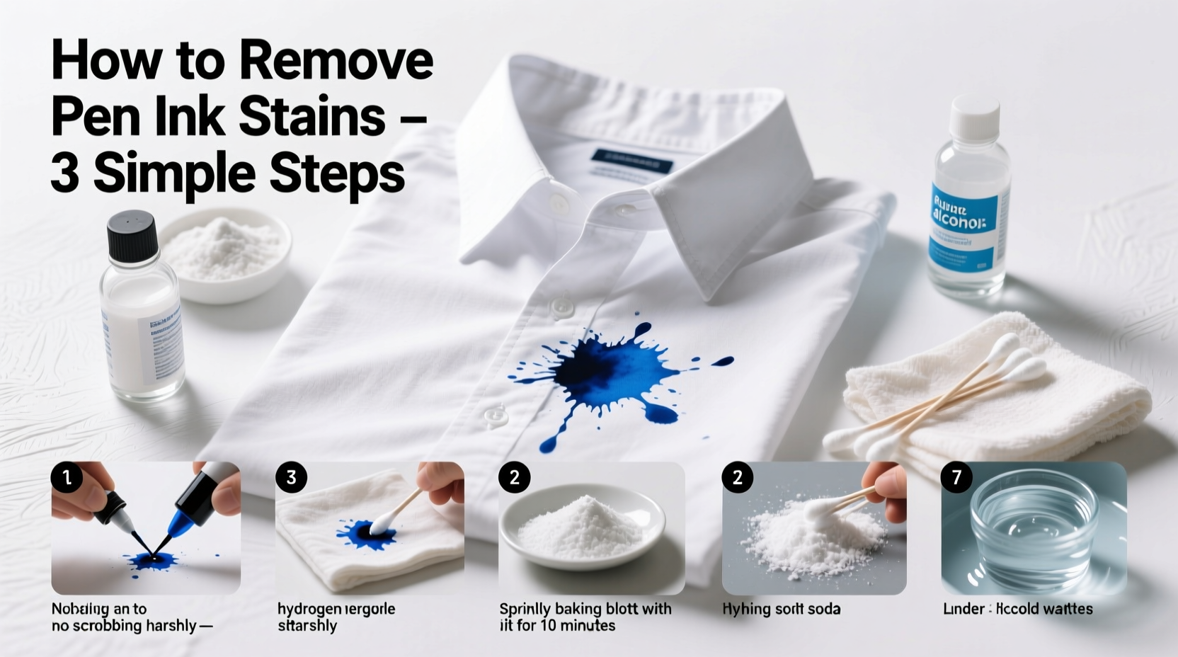 effective techniques to remove pen ink stains from white clothes without damage 3