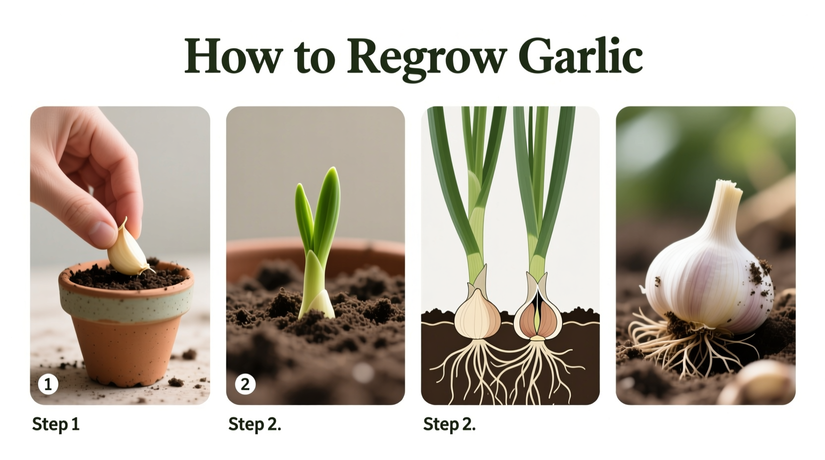 Regrow Garlic in 7 Steps: Zero-Cost Kitchen Gardening