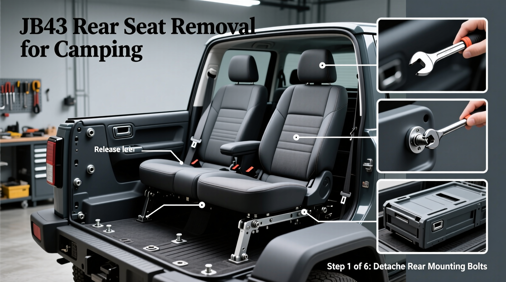 jb43 rear seat removal camping