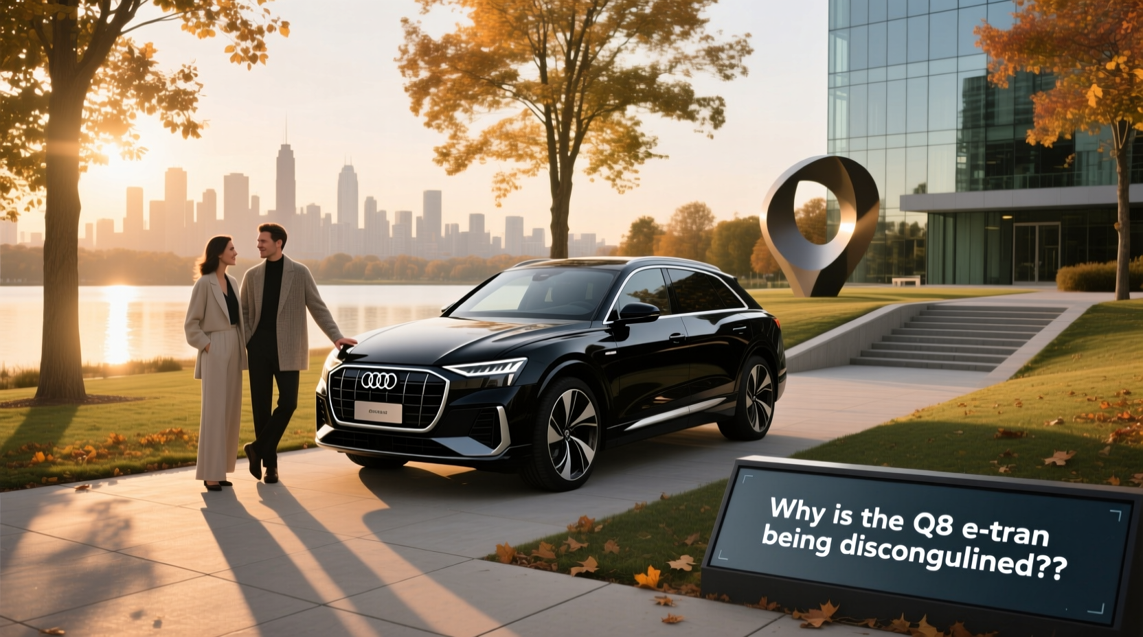 2024 Audi Q8 e-tron Premium Plus in urban setting