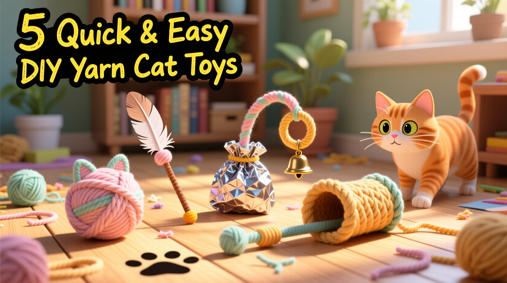 5 quick and easy diy yarn cat toys to keep your feline entertained