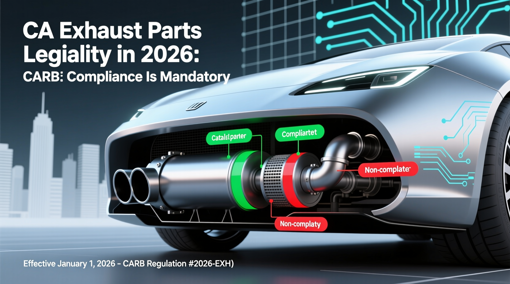 CA Exhaust Parts Legality In 2026 CARB Compliance Is Mandatory H470697a07258453fbe8a64b359fc3038J