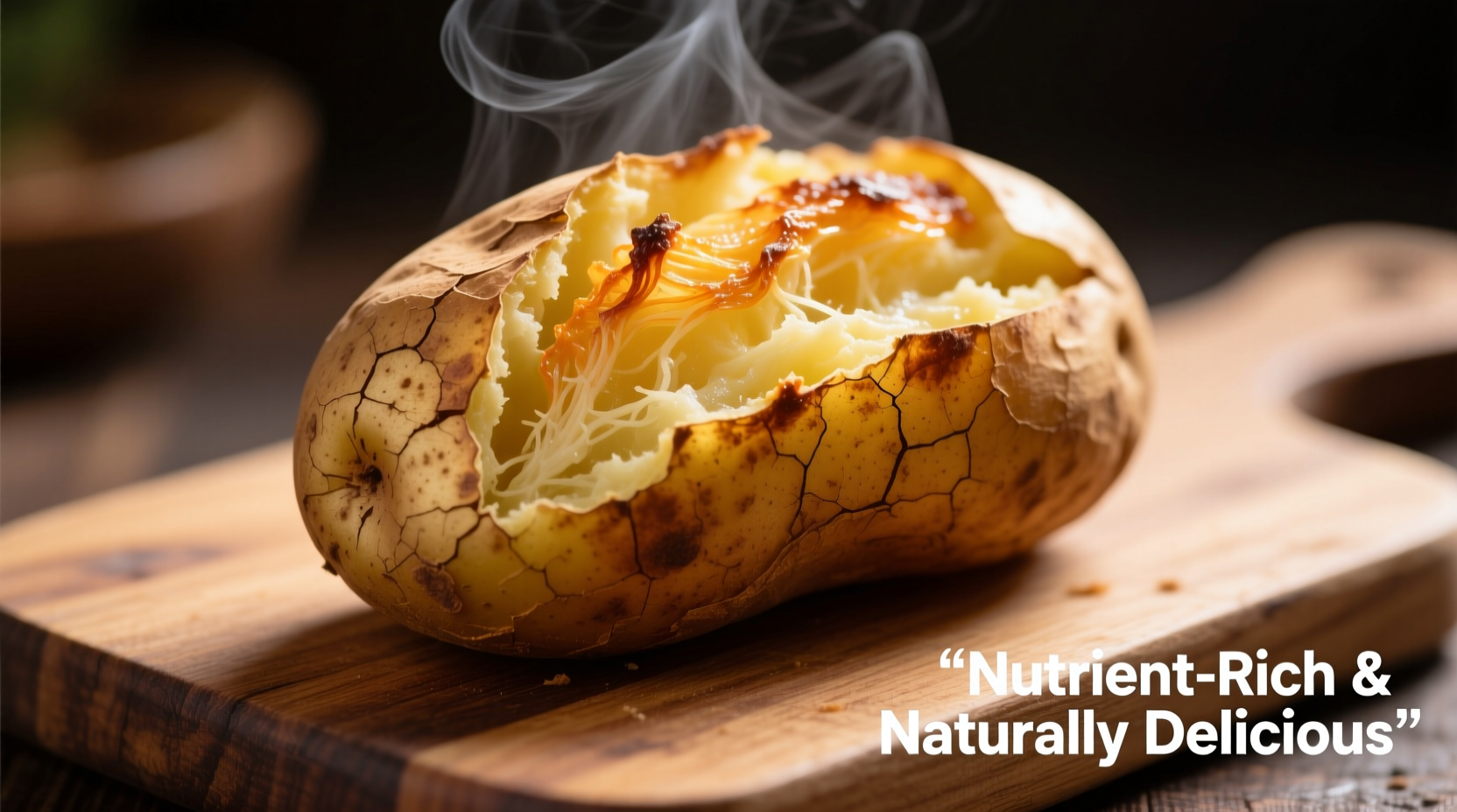 Baked potato with skin showing nutrient-rich flesh