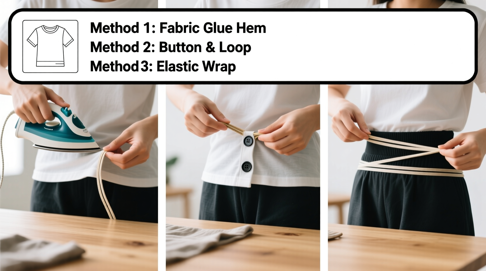 easy and creative methods to make a t shirt shorter at home without sewing