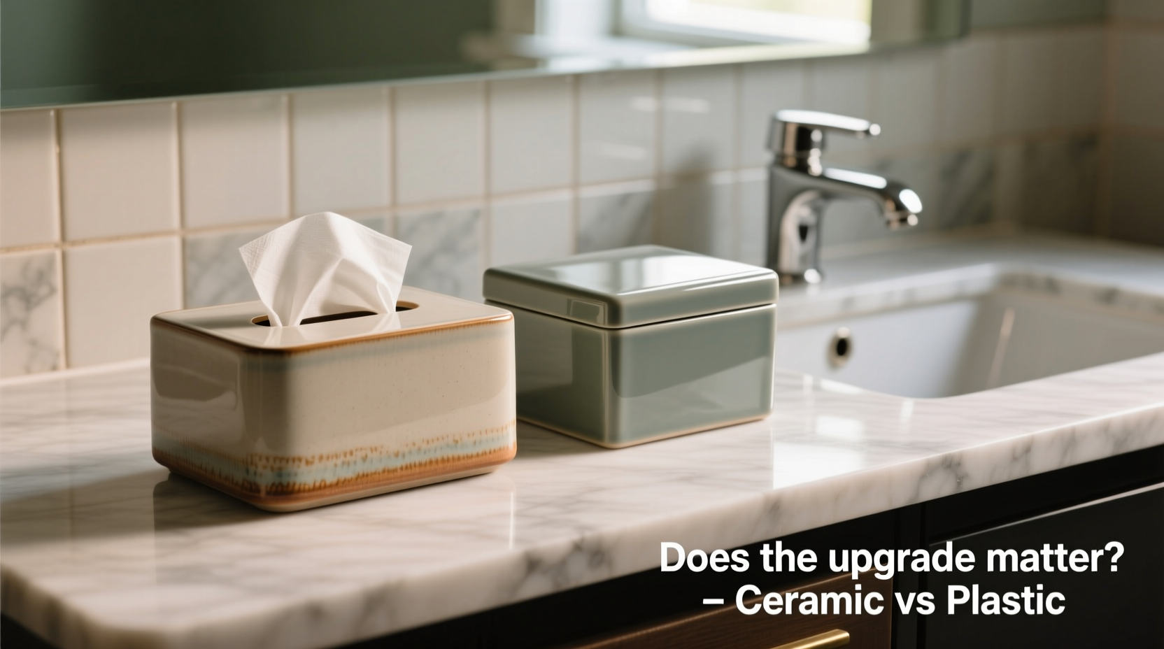 ceramic vs plastic tissue box does the upgrade actually matter or is it just for looks
