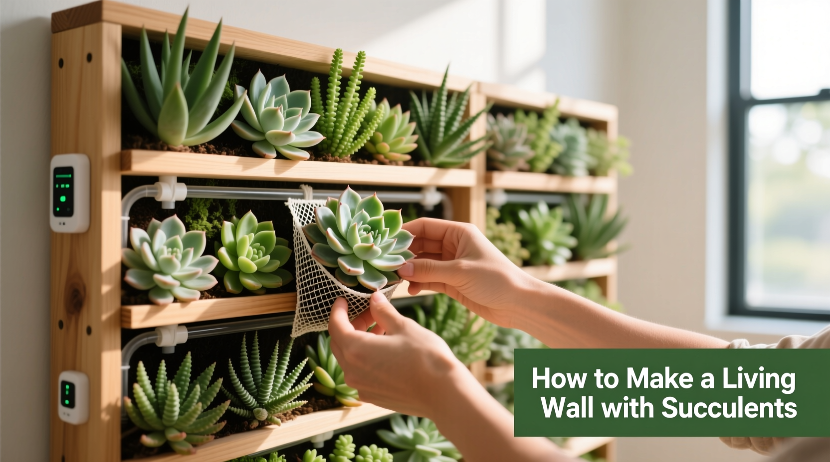 How to Make a Living Wall with Succulents