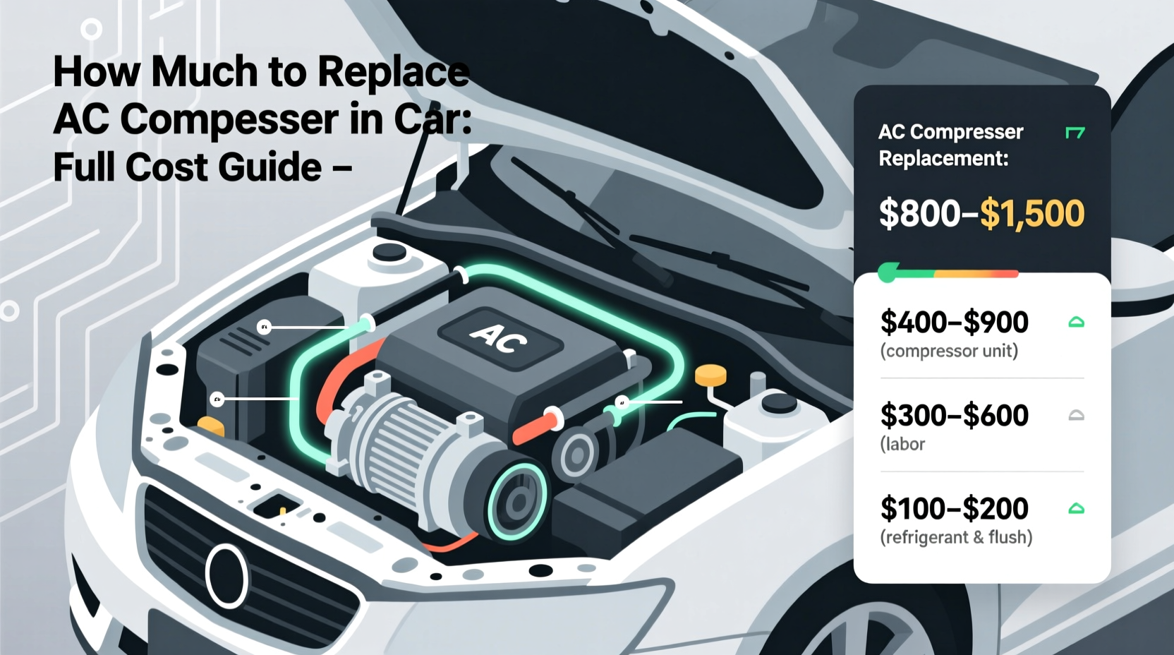 how much to replace ac compressor in car