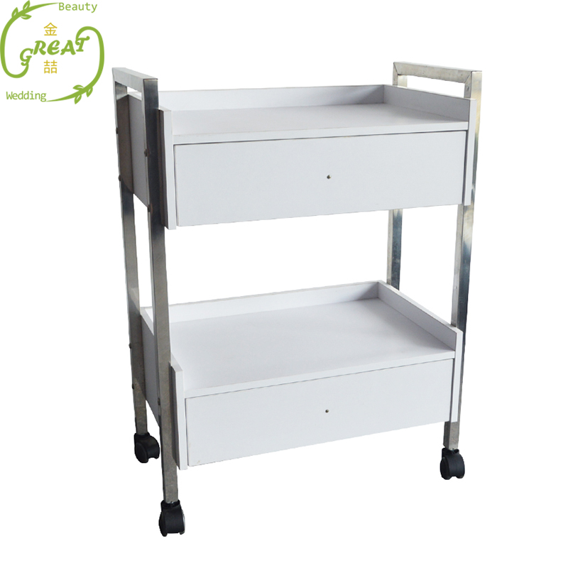 High Quality Durable Customization Spa Beauty Salon Drawer Storage Trolley Rolling Cart