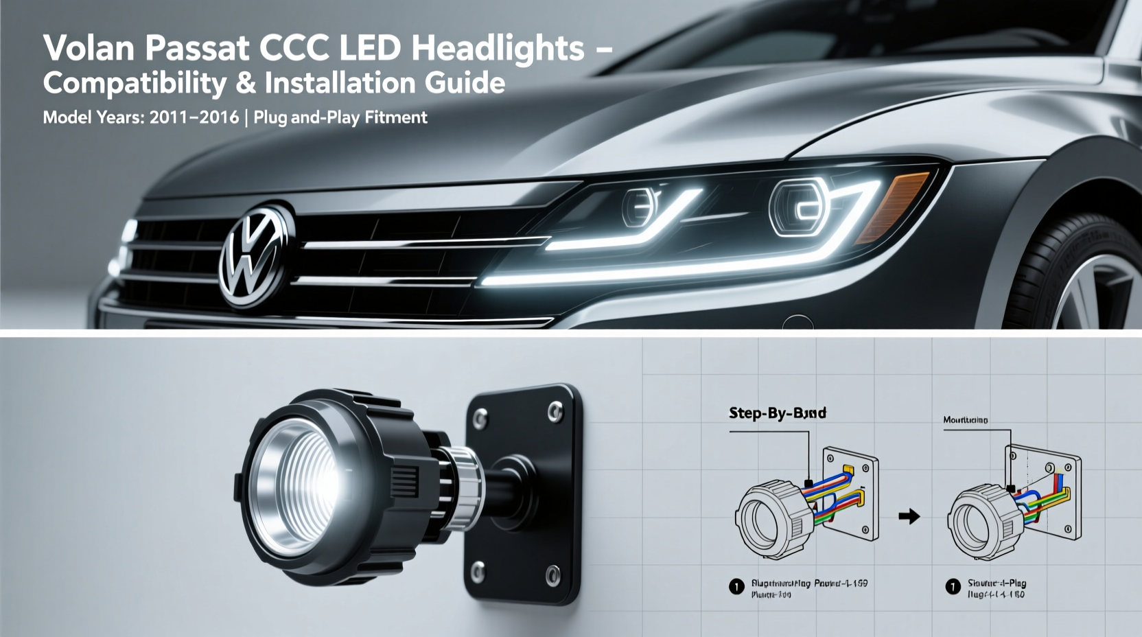 volan passat cc led headlights
